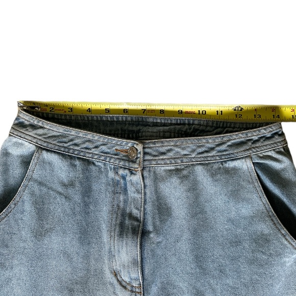 HONEYBUM Woman’s Raw Flare Hem High Rise Light Wash Jeans Size Large - Picture 9 of 12